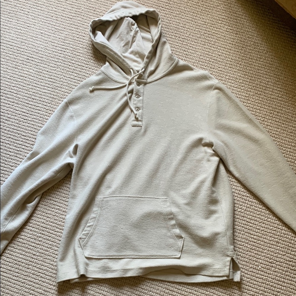 Light Beige Pullover Shirt with Soft Fleece Material